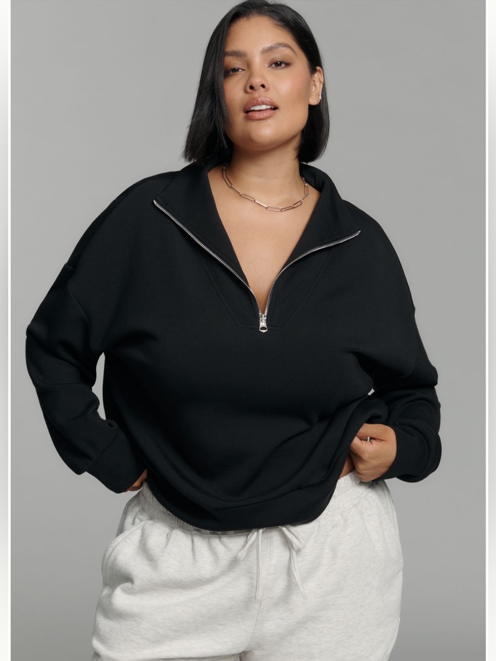 Varley Black Hawley half zip